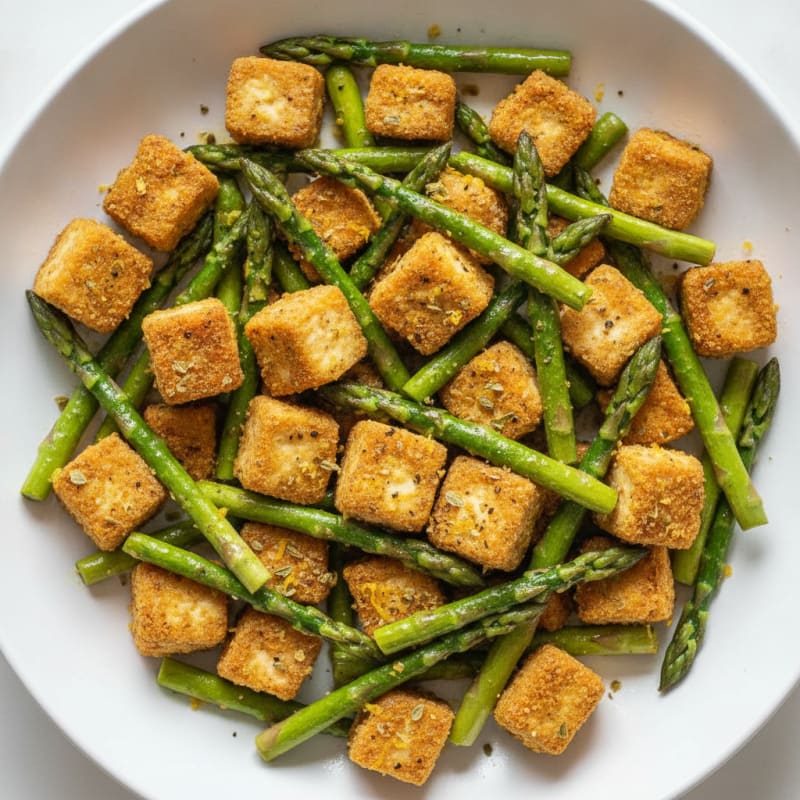 Lemon-Herb Roasted Tofu with Asparagus