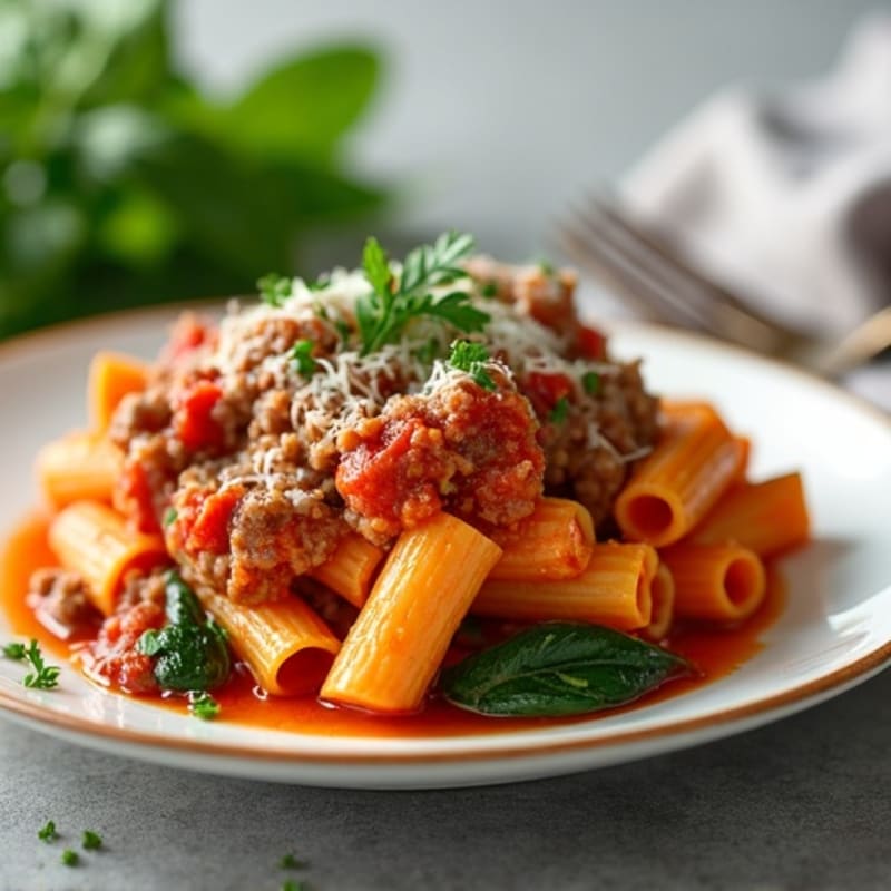 Hearty Whole Wheat Baked Ziti with Lean Ground Beef and Spinach