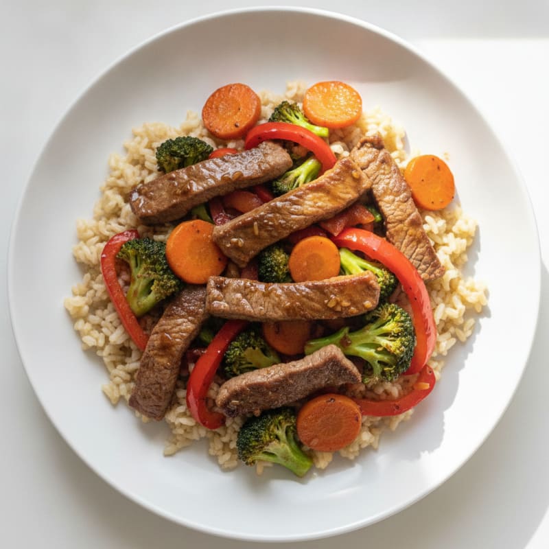 Filet Mignon and Roasted Vegetable Medley
