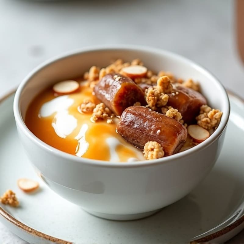 Creamy Salted Caramel Greek Yogurt Protein Bowl