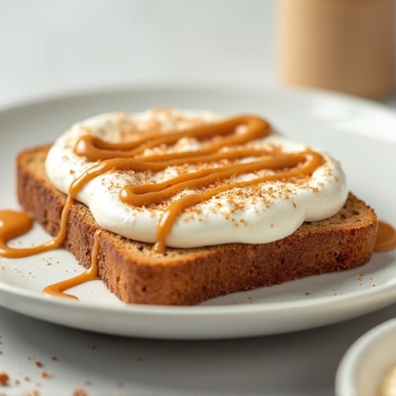 Peanut Butter and Vanilla Protein Fluff Whole Grain Toast