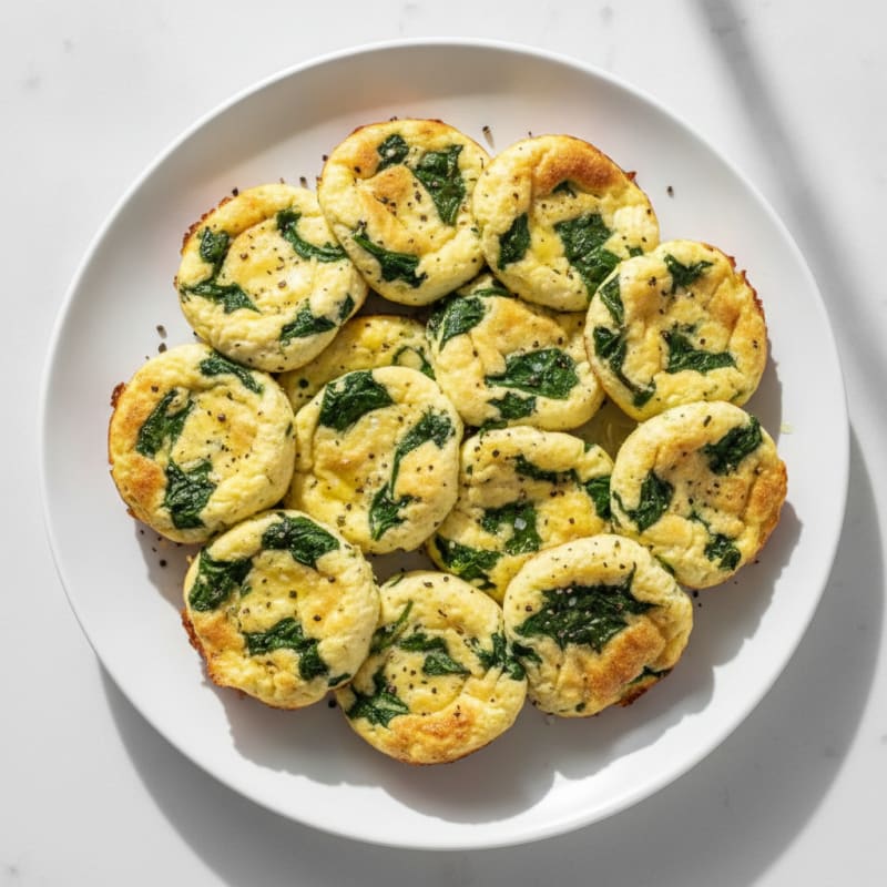 Cottage Cheese Egg Bites with Spinach