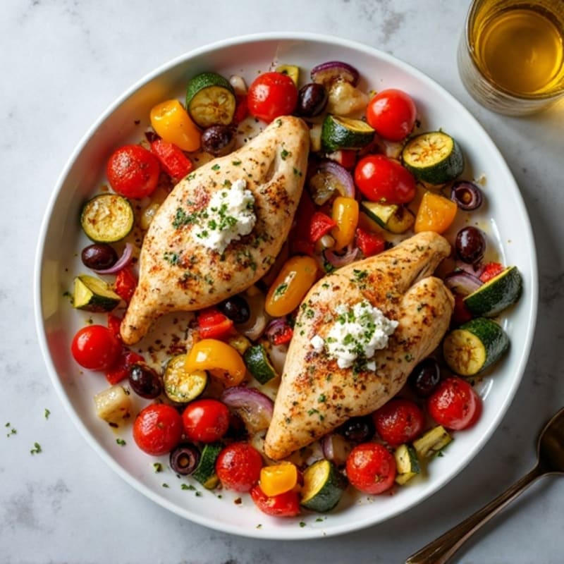 Sheet Pan Greek Chicken with Roasted Vegetables