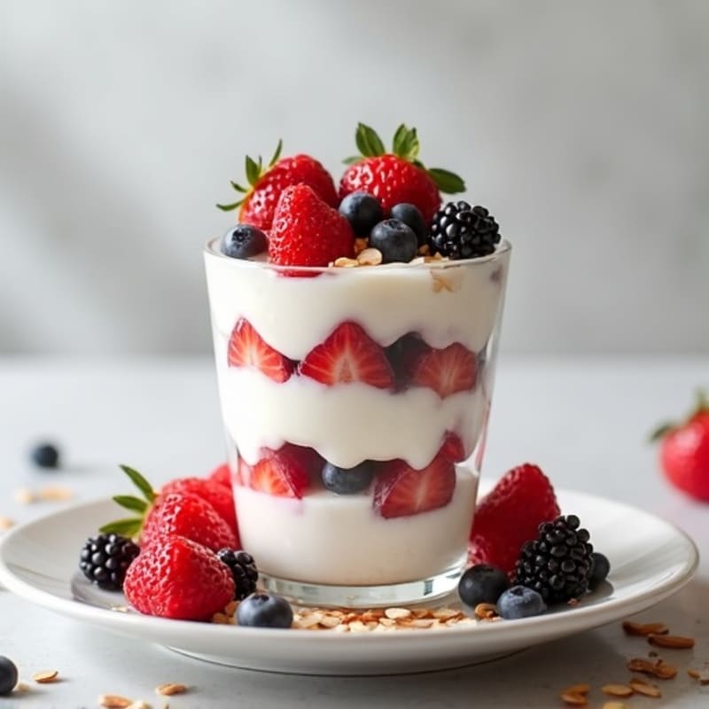 Creamy Greek Yogurt Protein Parfait with Mixed Berries