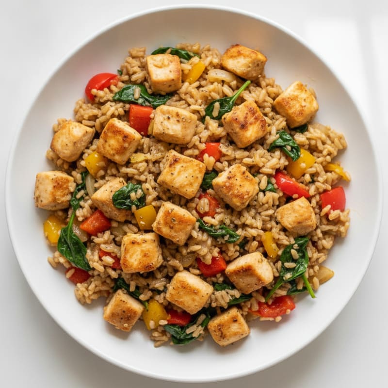 Savory Chicken and Brown Basmati Skillet