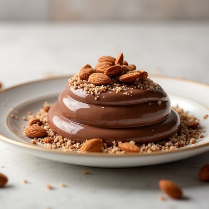Silky Chocolate Protein Pudding with Toasted Almonds