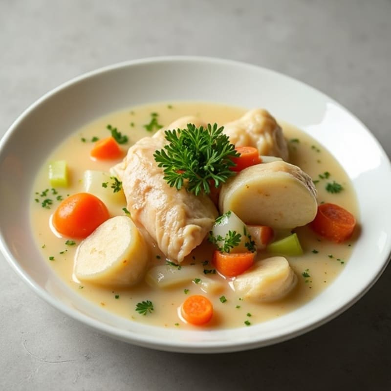 Creamy Chicken and Herb Dumpling Stew