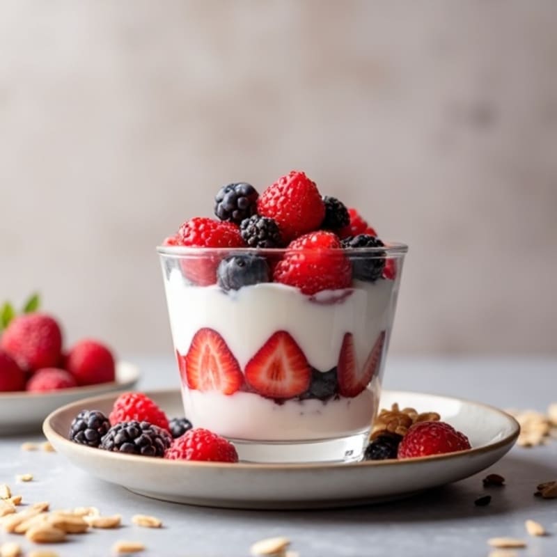Creamy Greek Yogurt Protein Parfait with Mixed Berries