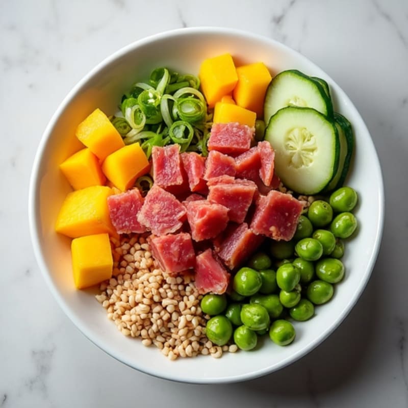 Fresh Ahi Tuna Poke Bowl with Mango