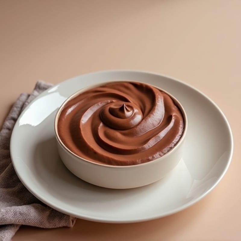 Silky Chocolate Protein Pudding with Almond Butter Swirl