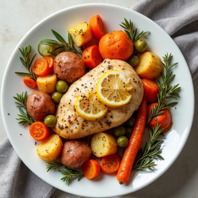 Sheet Pan Lemon Herb Chicken with Roasted Root Vegetables