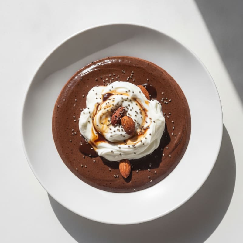 Silky Chocolate Protein Pudding with Greek Yogurt