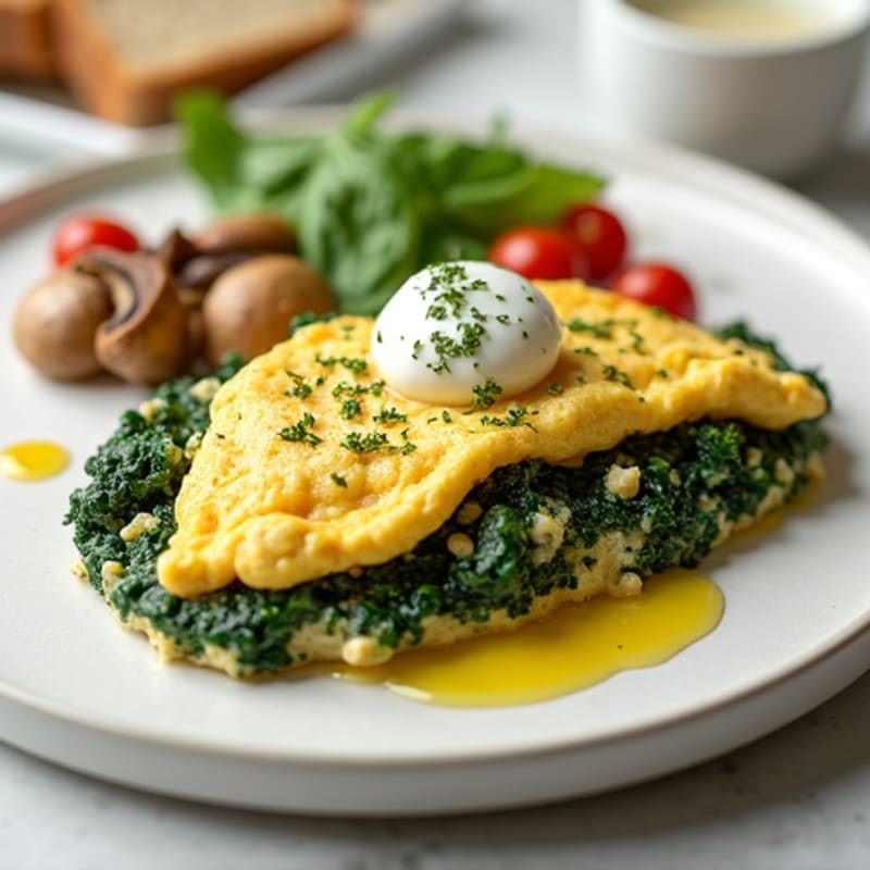 Egg White and Spinach Scramble with Cottage Cheese