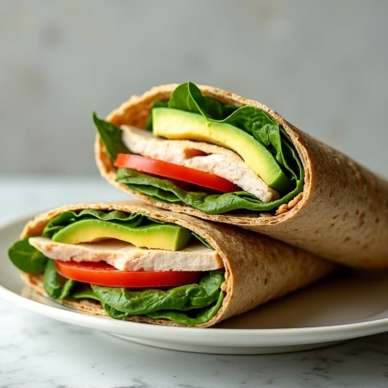 Fresh Turkey Avocado Whole Wheat Wrap