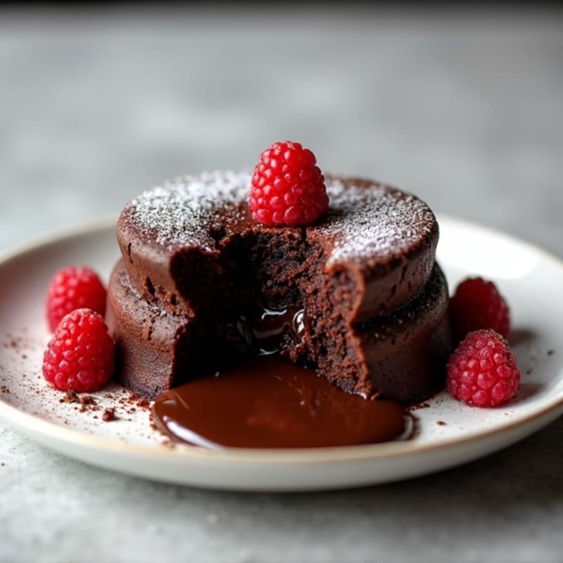 Protein-Rich Dark Chocolate Lava Cake