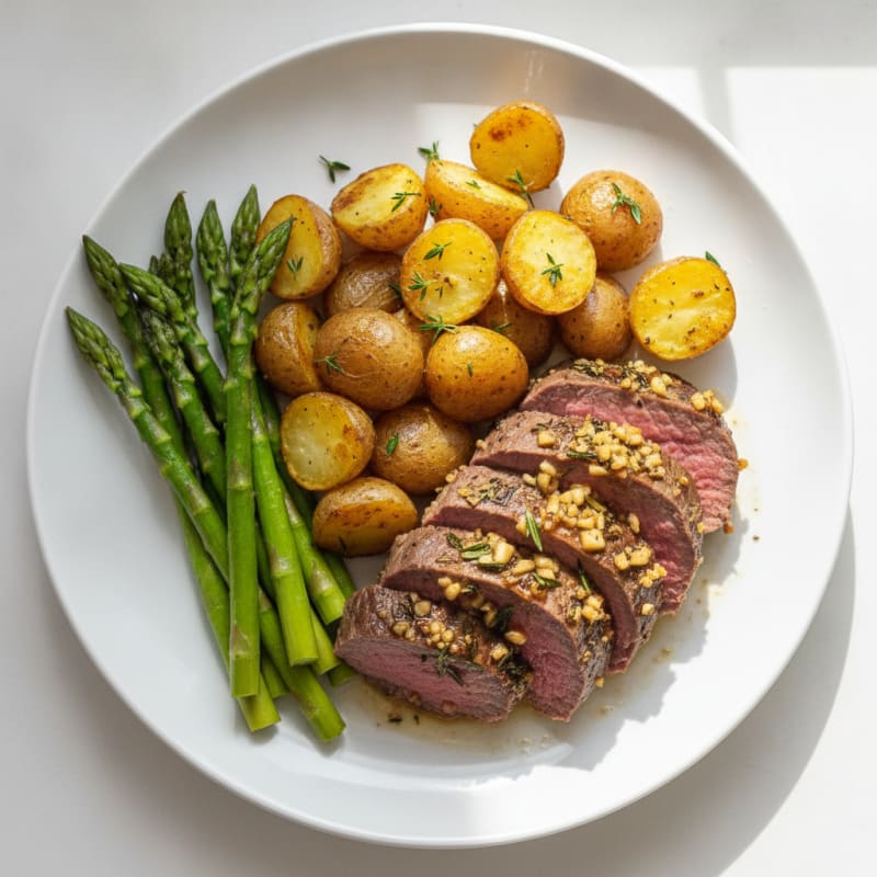 Garlic Herb Roasted Beef Tenderloin