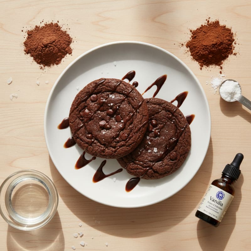 Double Chocolate Protein Fudge Cookies