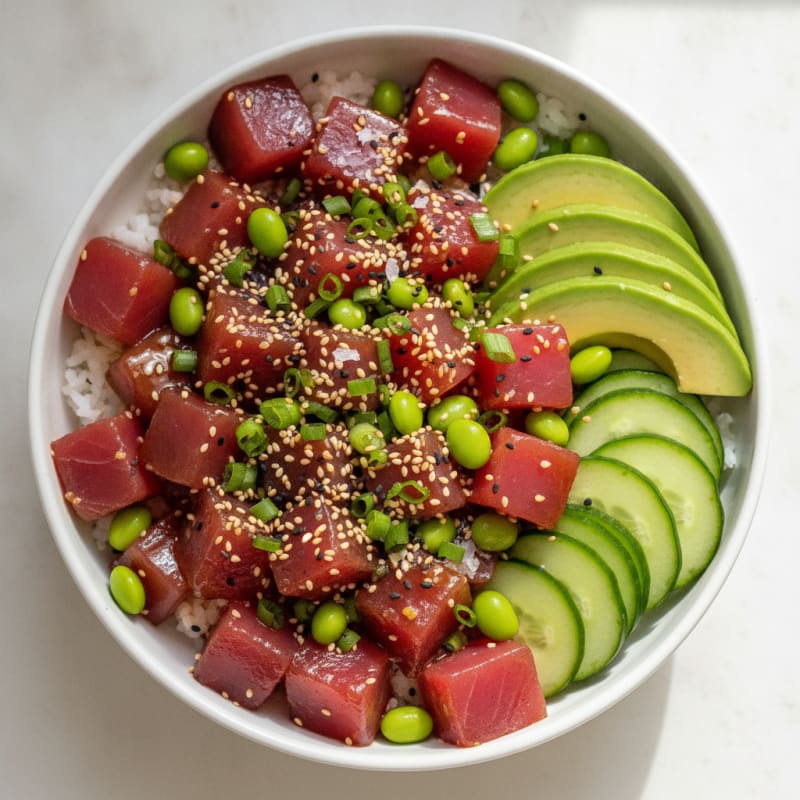 Hawaiian Ahi Tuna Poke Bowl