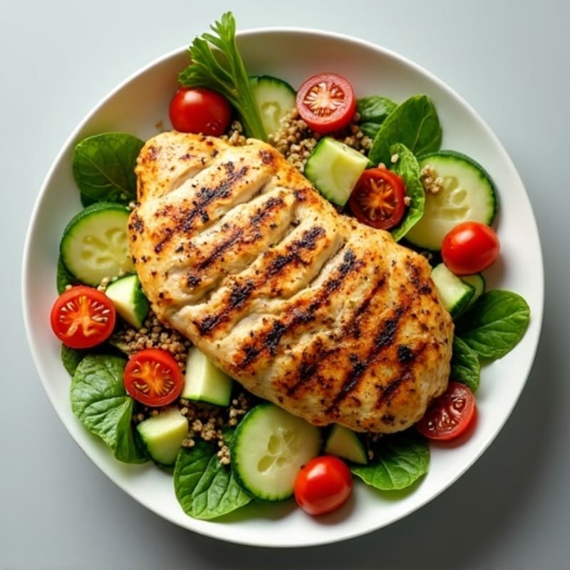 Grilled Chicken and Quinoa Salad with Lemon Vinaigrette