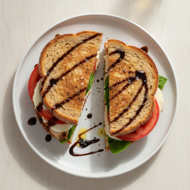 Grilled Caprese Sandwich with Balsamic Glaze