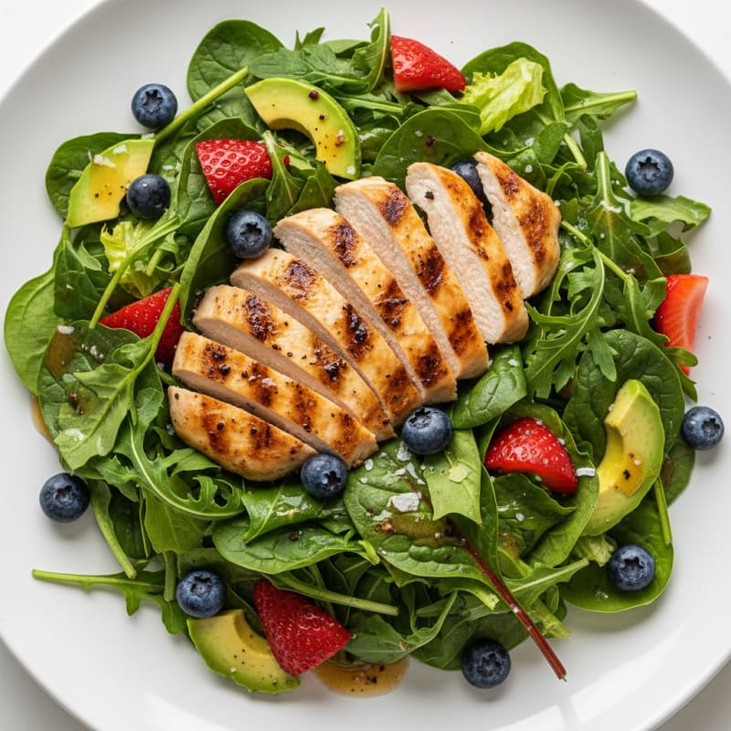 Zesty Grilled Chicken and Berry Salad