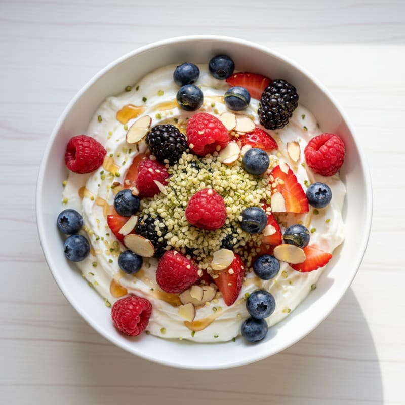 Greek Yogurt Protein Bowl with Mixed Berries