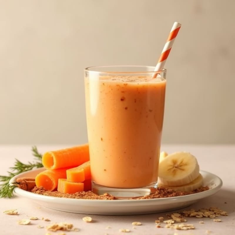 Creamy Carrot Cake Protein Oatmeal Smoothie