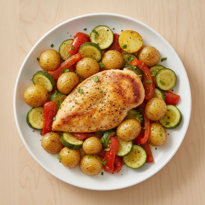 Herb-Roasted Italian Chicken and Vegetables