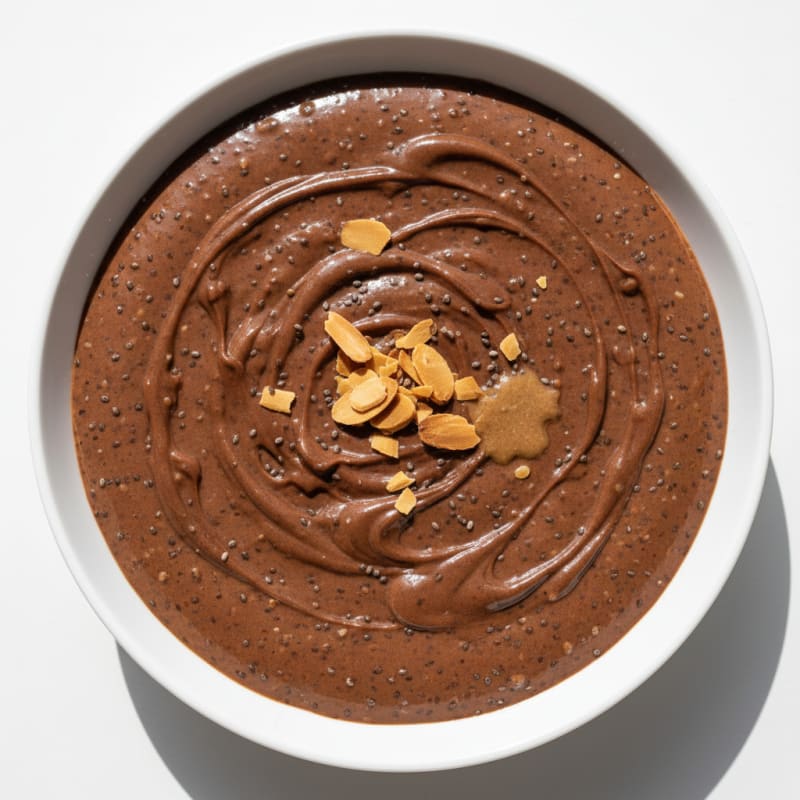 Silky Chocolate Protein Pudding with Chia Seeds