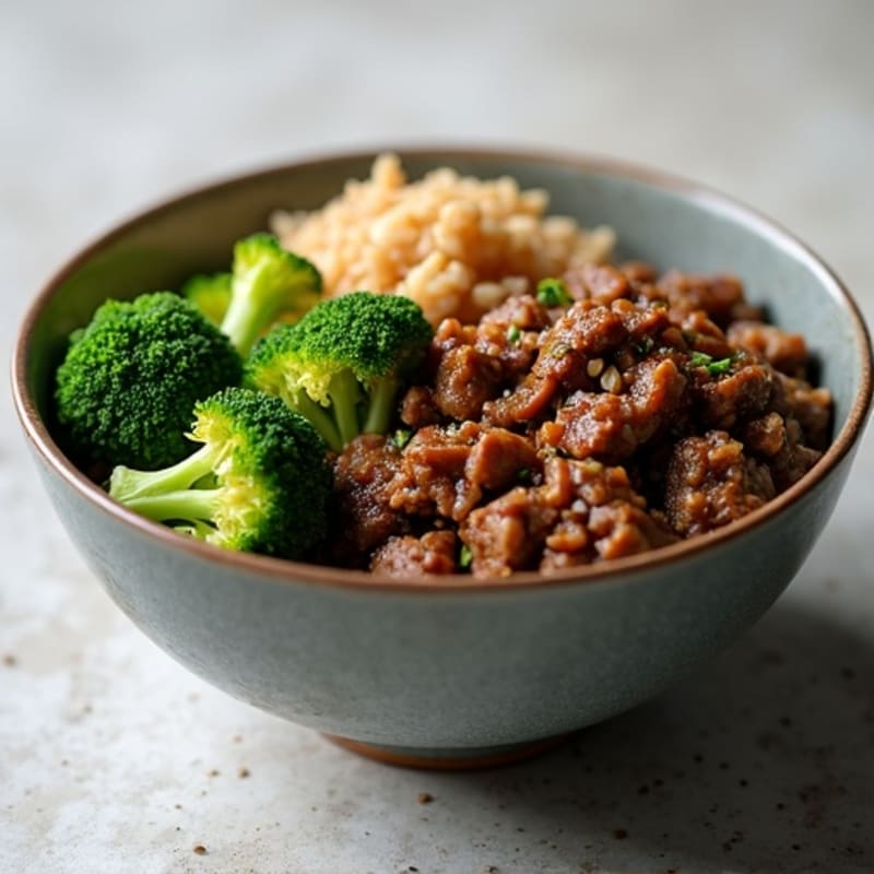 Ginger-Garlic Beef and Broccoli Rice Bowl