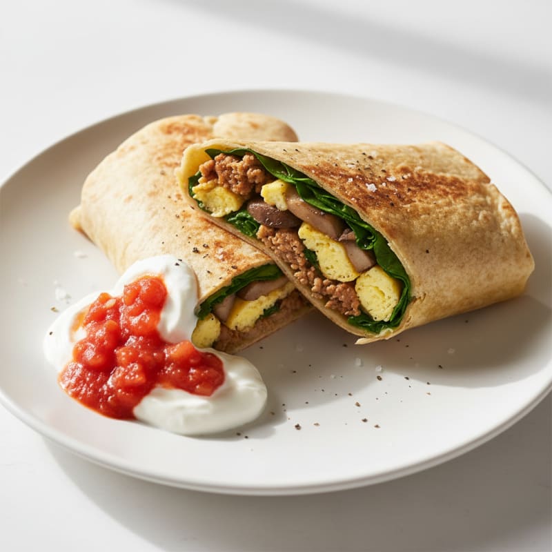 Savory Egg and Spinach Wrap