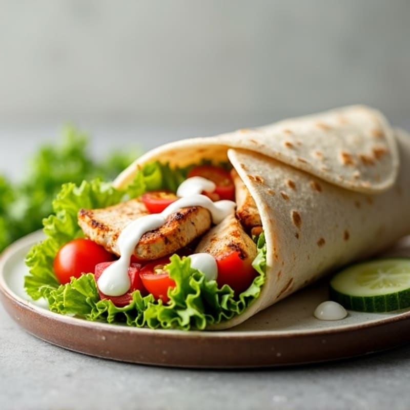 Grilled Chicken and Fresh Veggie Wrap