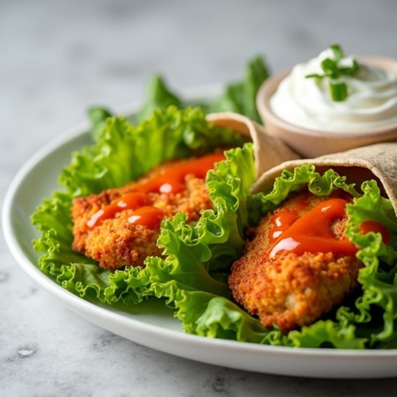 Healthy Crispy Buffalo Chicken Wrap