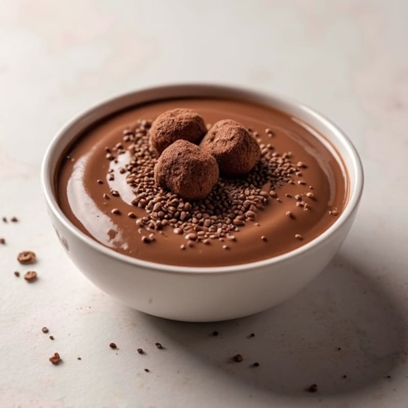 Silky Chocolate Protein Pudding with Chia Seeds