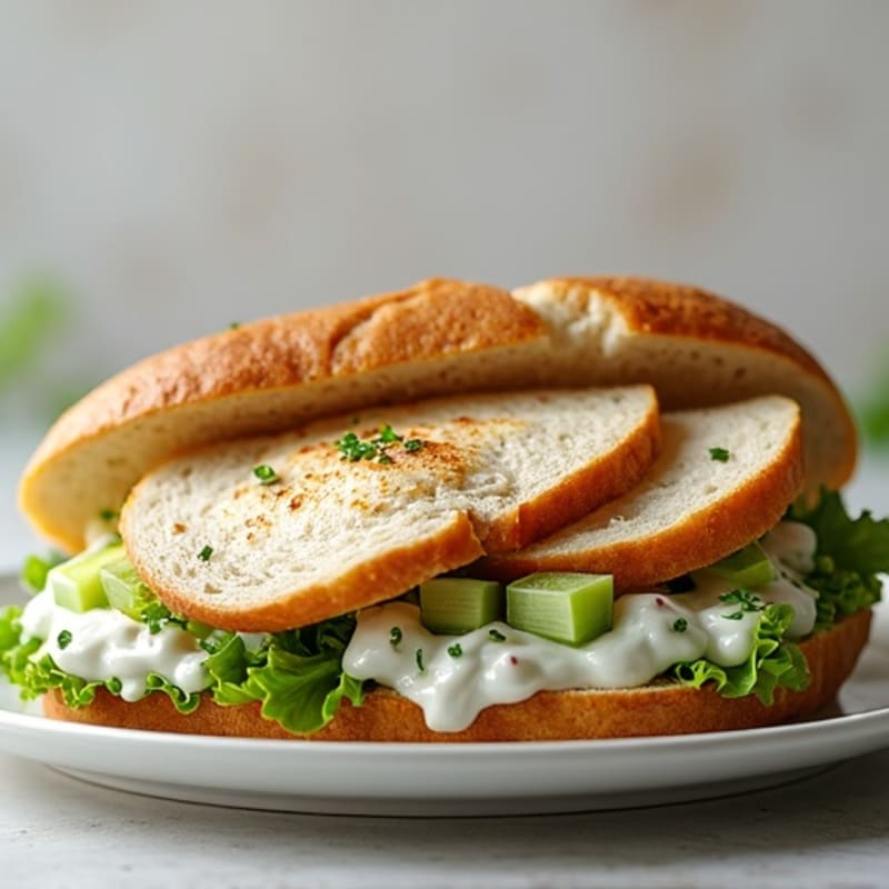 Herb-Roasted Chicken and Greek Yogurt Salad Sandwich