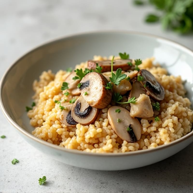 Healthy Creamy Mushroom Risotto