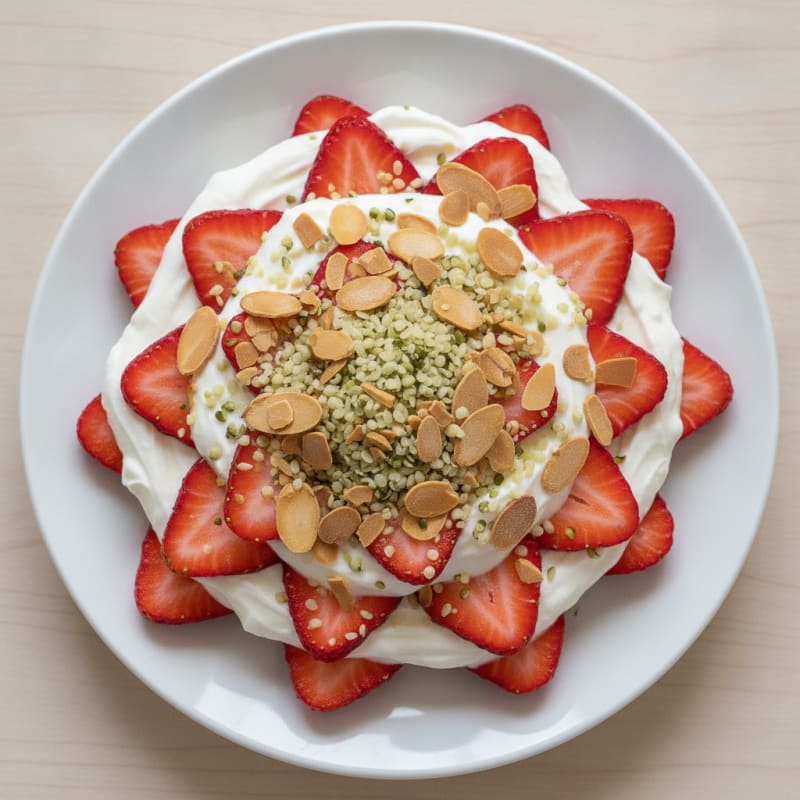 Greek Yogurt Protein Parfait with Fresh Strawberries