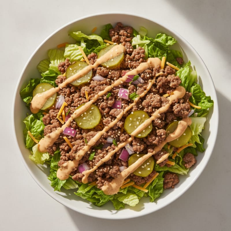 Big Mac Inspired Protein Bowl