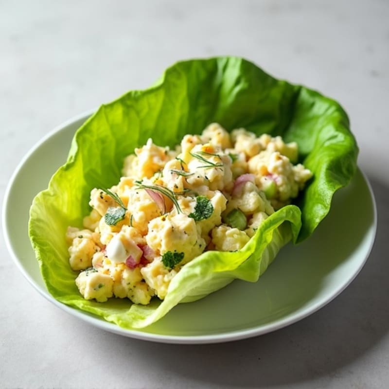 Creamy Greek Yogurt Egg Salad Lettuce Wrap