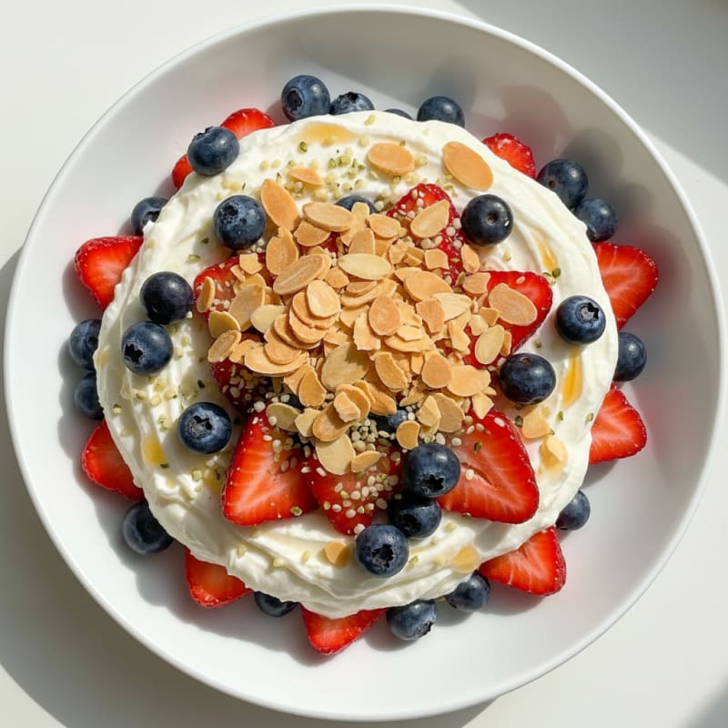 Greek Yogurt Protein Parfait with Mixed Berries