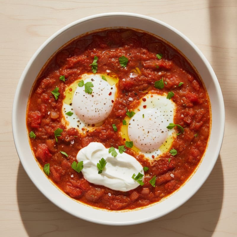 Spiced Tomato and Poached Egg Shakshuka