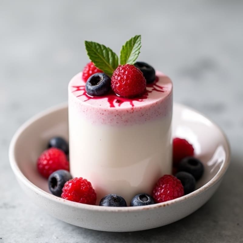 Silky Greek Yogurt Protein Mousse with Mixed Berries