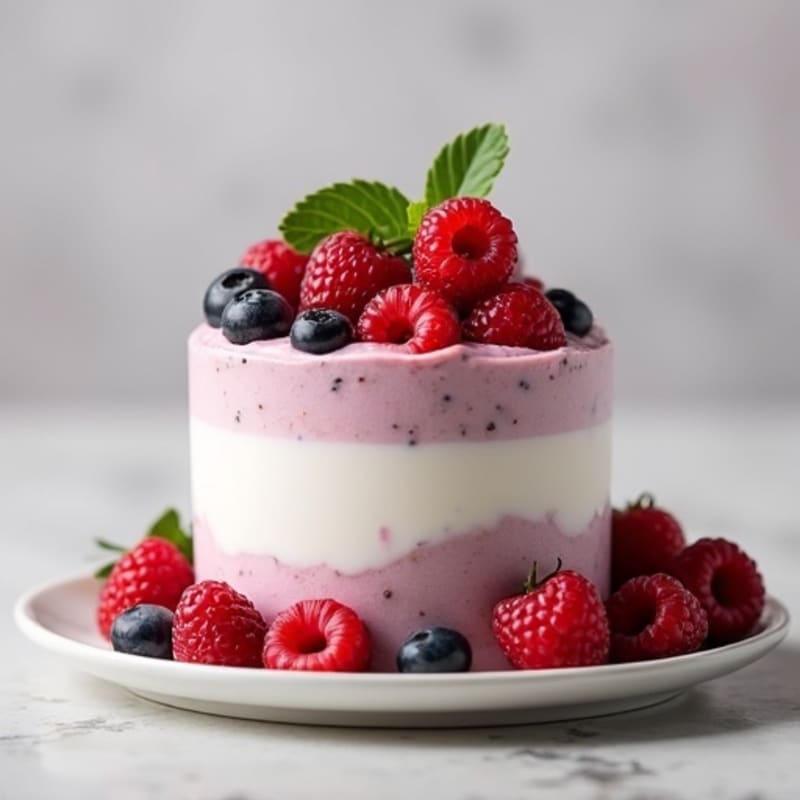 Silky Greek Yogurt Protein Mousse with Berries