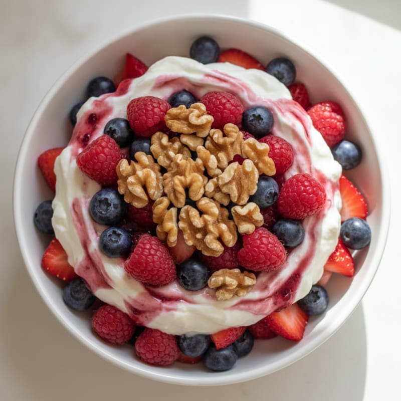 Creamy Greek Yogurt and Mixed Berry Protein Parfait