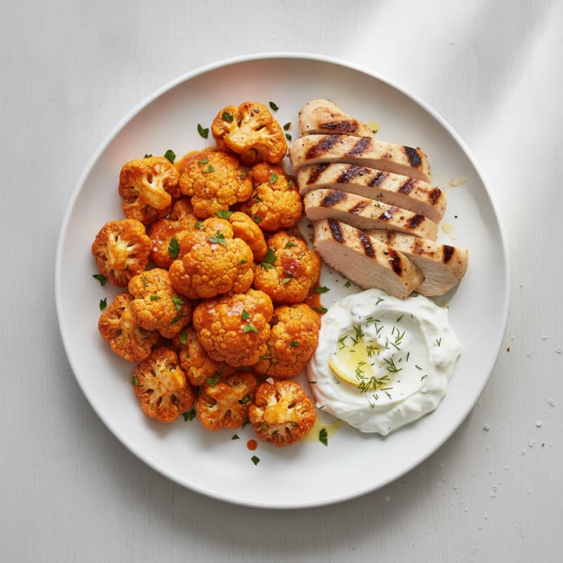 Buffalo Roasted Cauliflower Bites