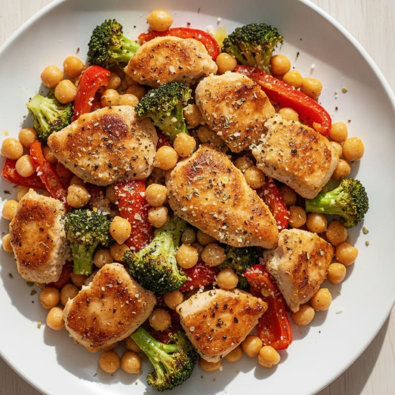 Herb-Roasted Vegetable and Chicken Medley
