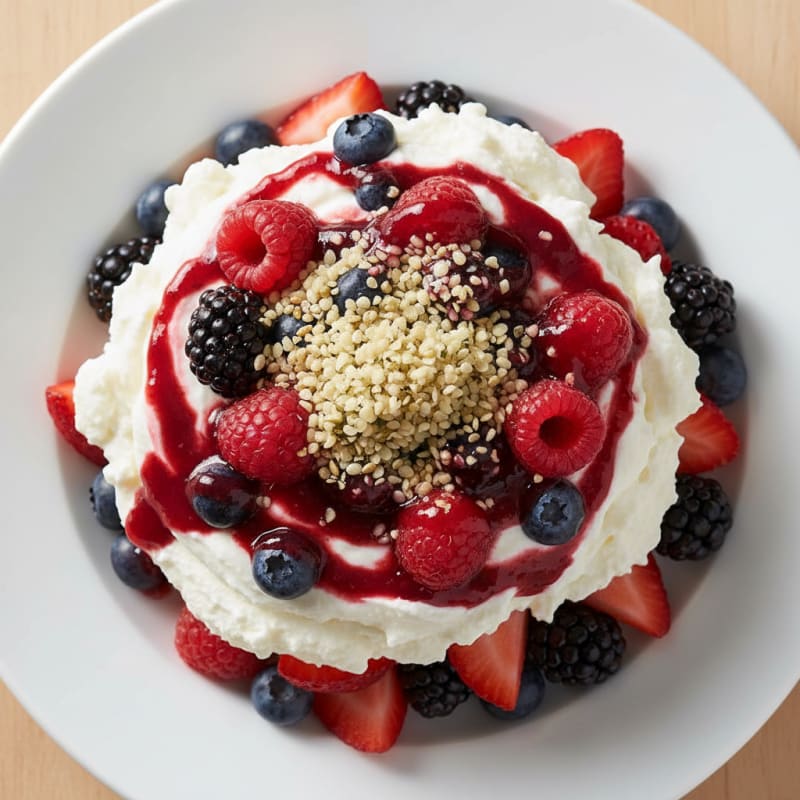 Greek Yogurt Protein Parfait with Mixed Berries