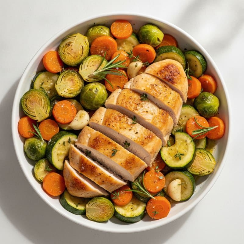 Garlic Herb Roasted Chicken with Vegetables