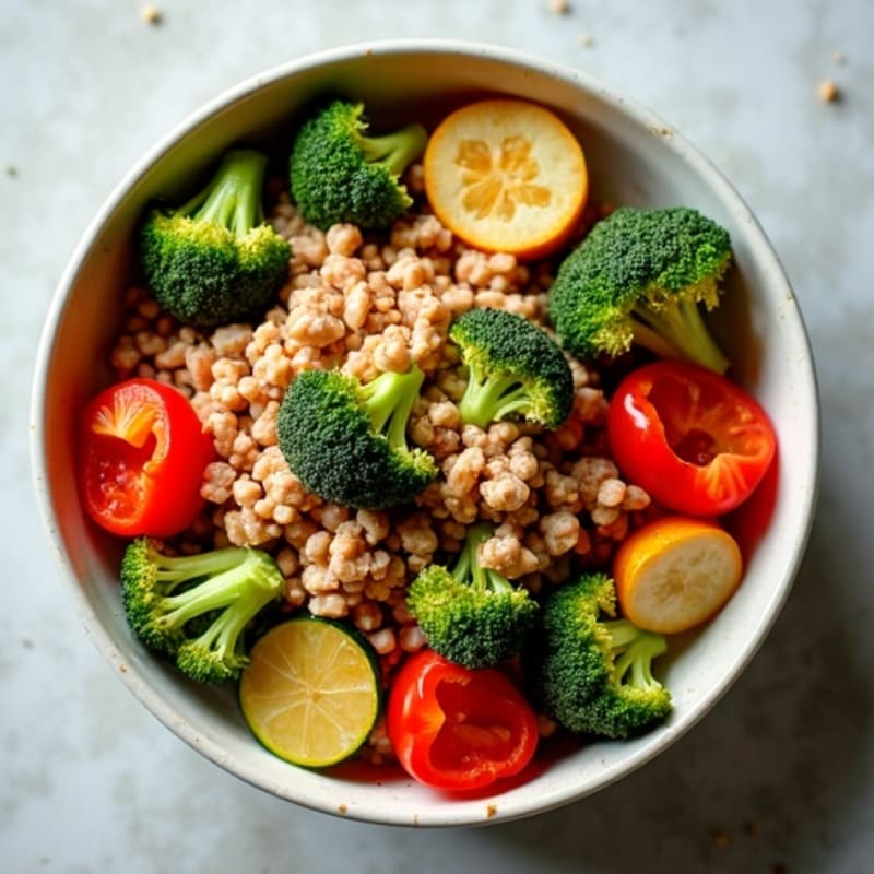 Savory Mince and Roasted Vegetable Bowl