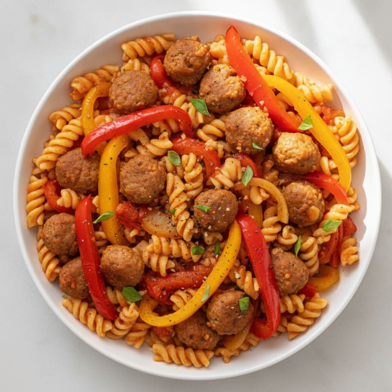 Sausage and Peppers Pasta Skillet